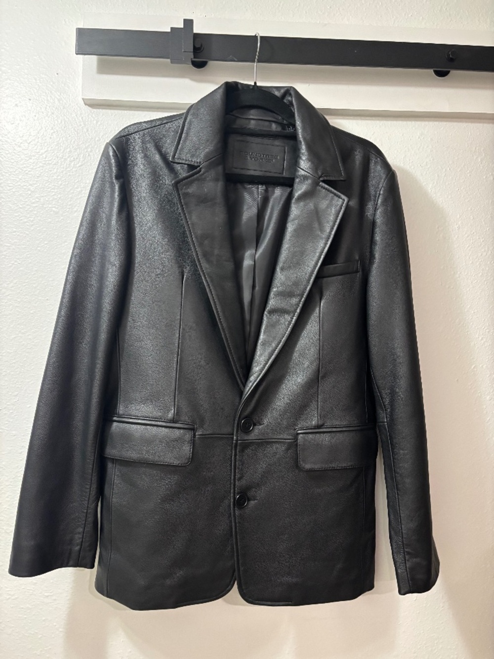 Excellent Condition Roundtree Yorke Lambskin Leather Jacket Mens Size S